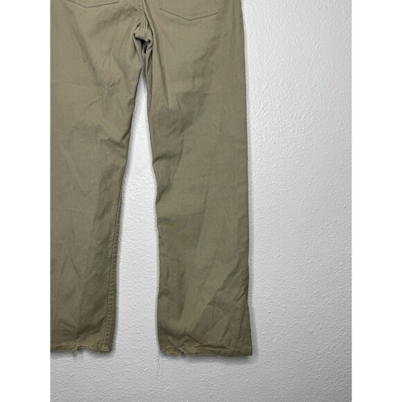 Carhartt Pants Boys Size 12 Tan Canvas Workwear Khaki Adjustable Distressed - Picture 12 of 16